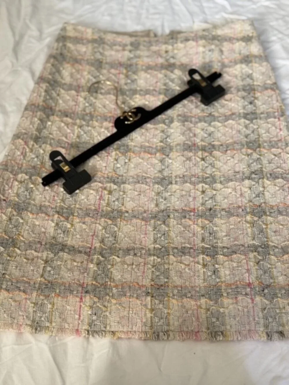 NWT Chanel 05P Beige Fantasy Tweed Skirt 34